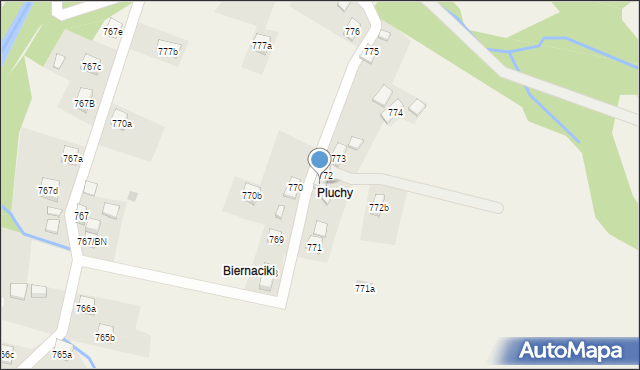 Stryszawa, Stryszawa, 772A, mapa Stryszawa