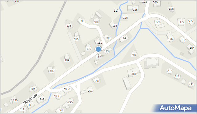 Stryszów, Stryszów, 112, mapa Stryszów