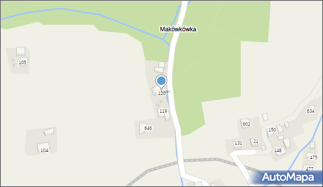 Stryszów, Stryszów, 120, mapa Stryszów