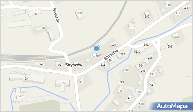 Stryszów, Stryszów, 130, mapa Stryszów