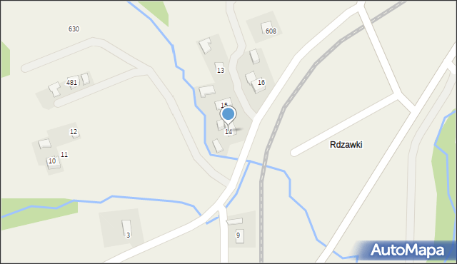 Stryszów, Stryszów, 14, mapa Stryszów