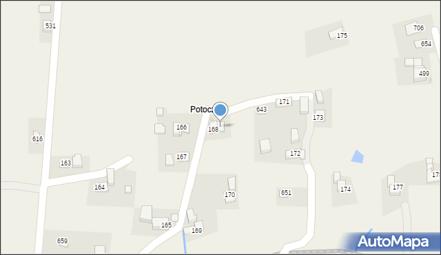 Stryszów, Stryszów, 168A, mapa Stryszów