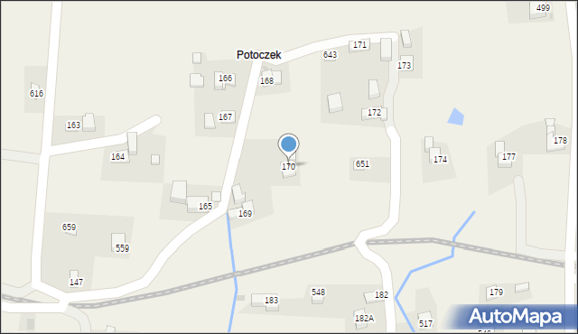 Stryszów, Stryszów, 170, mapa Stryszów