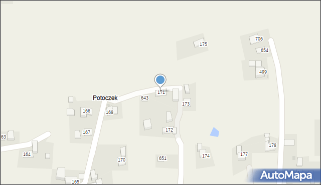 Stryszów, Stryszów, 171, mapa Stryszów