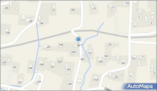 Stryszów, Stryszów, 182, mapa Stryszów
