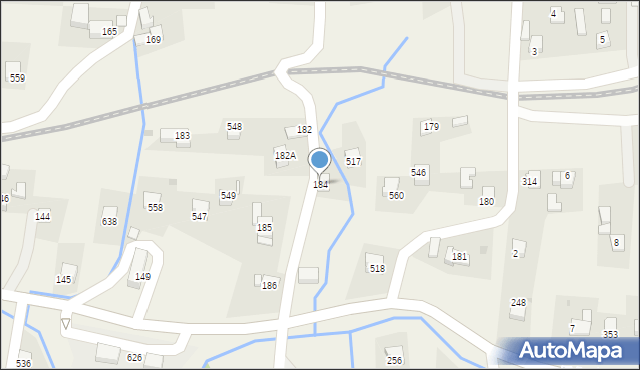 Stryszów, Stryszów, 184, mapa Stryszów