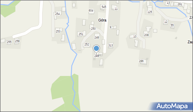 Stryszów, Stryszów, 249, mapa Stryszów