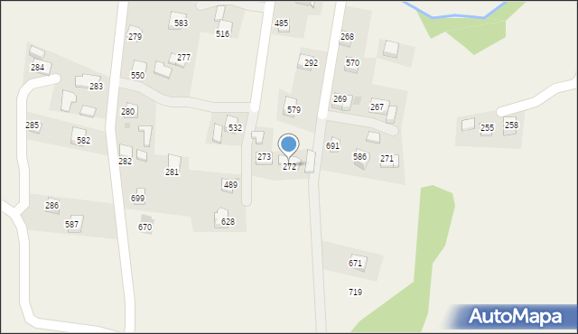 Stryszów, Stryszów, 272, mapa Stryszów