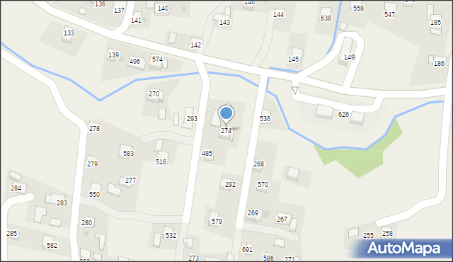 Stryszów, Stryszów, 274, mapa Stryszów