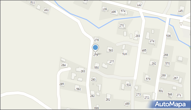 Stryszów, Stryszów, 279, mapa Stryszów