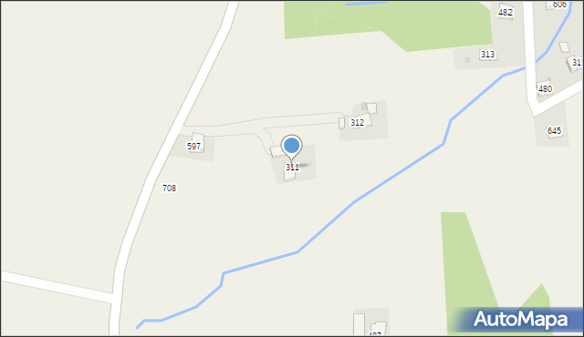 Stryszów, Stryszów, 311, mapa Stryszów