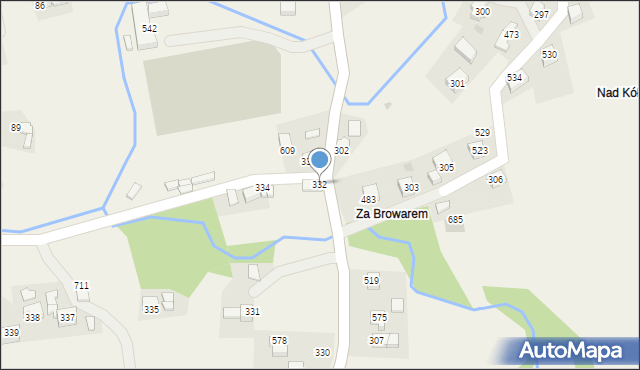 Stryszów, Stryszów, 332, mapa Stryszów