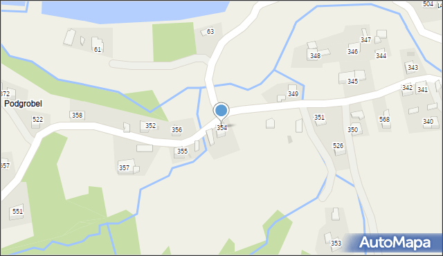 Stryszów, Stryszów, 354, mapa Stryszów