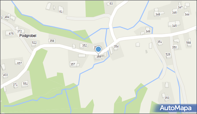 Stryszów, Stryszów, 355, mapa Stryszów