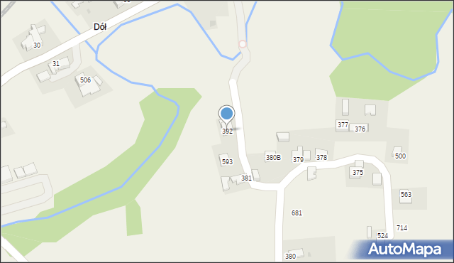 Stryszów, Stryszów, 392, mapa Stryszów