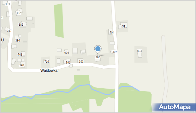 Stryszów, Stryszów, 395, mapa Stryszów