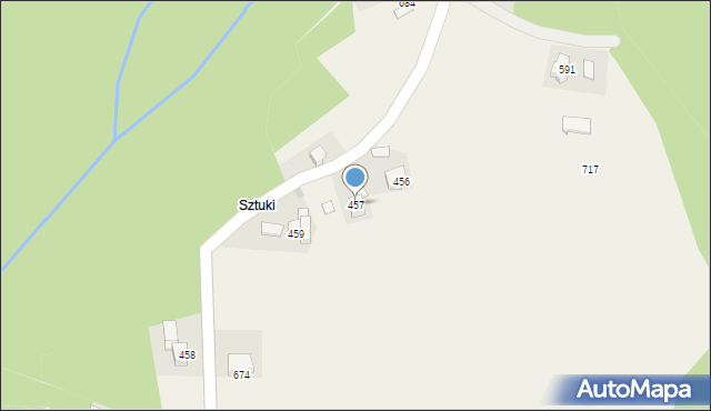 Stryszów, Stryszów, 457, mapa Stryszów