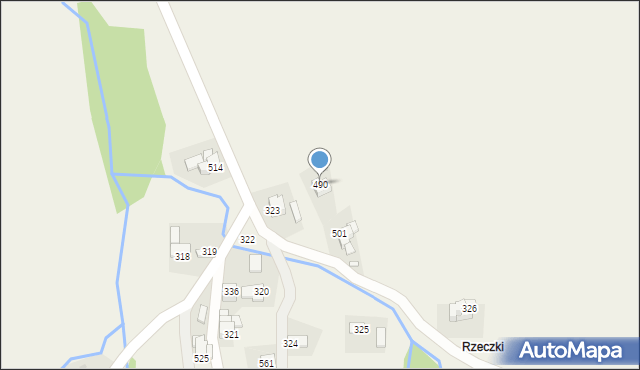 Stryszów, Stryszów, 490, mapa Stryszów