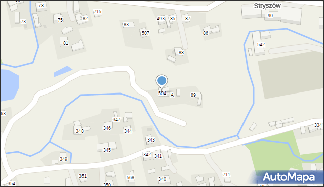 Stryszów, Stryszów, 504, mapa Stryszów