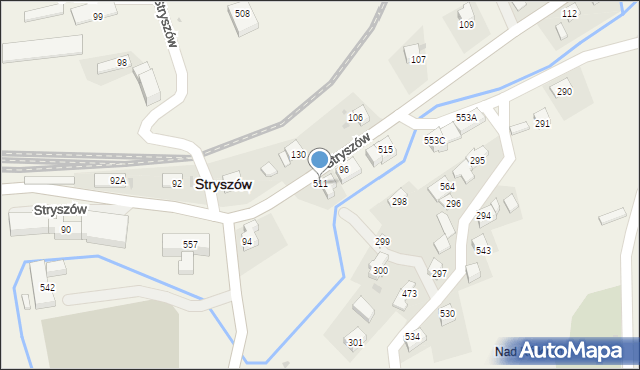 Stryszów, Stryszów, 511, mapa Stryszów