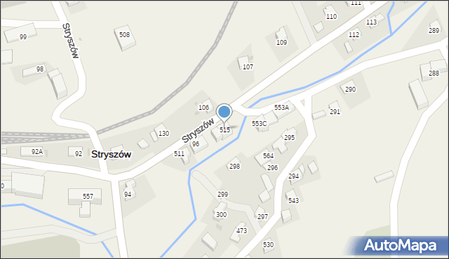 Stryszów, Stryszów, 515, mapa Stryszów