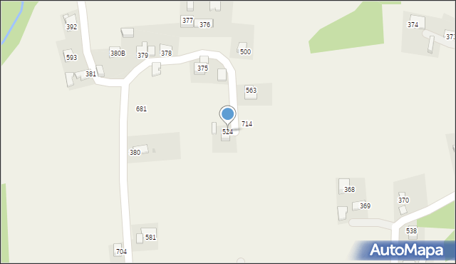 Stryszów, Stryszów, 524, mapa Stryszów