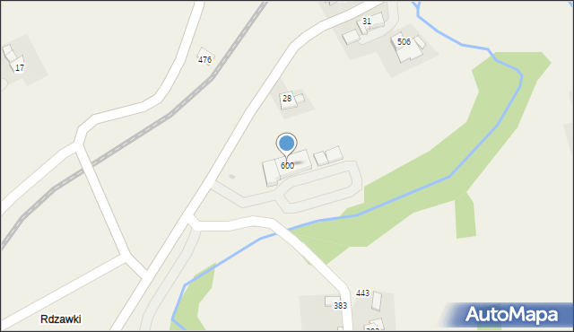 Stryszów, Stryszów, 600, mapa Stryszów