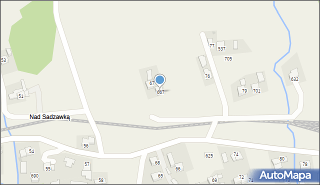 Stryszów, Stryszów, 667, mapa Stryszów
