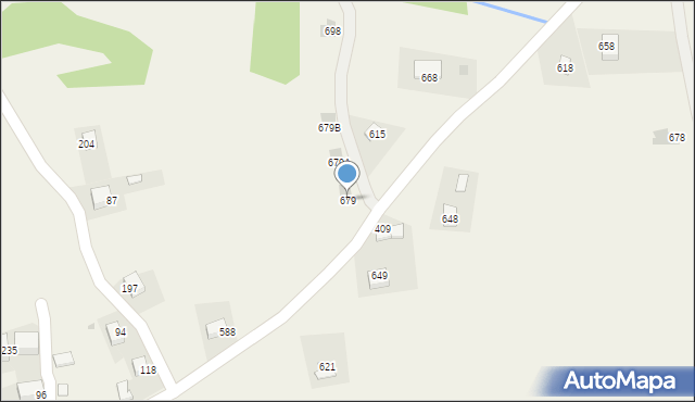 Stryszów, Stryszów, 679, mapa Stryszów