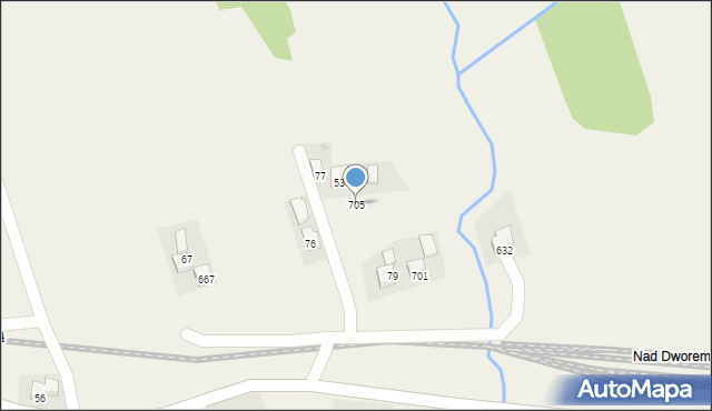 Stryszów, Stryszów, 705, mapa Stryszów