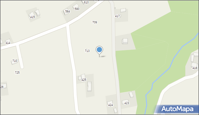 Stryszów, Stryszów, 726, mapa Stryszów