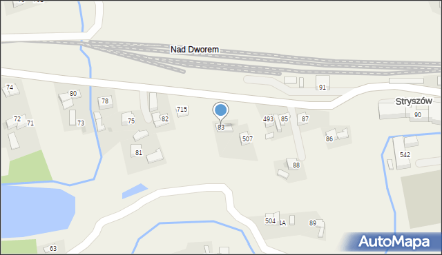 Stryszów, Stryszów, 83, mapa Stryszów