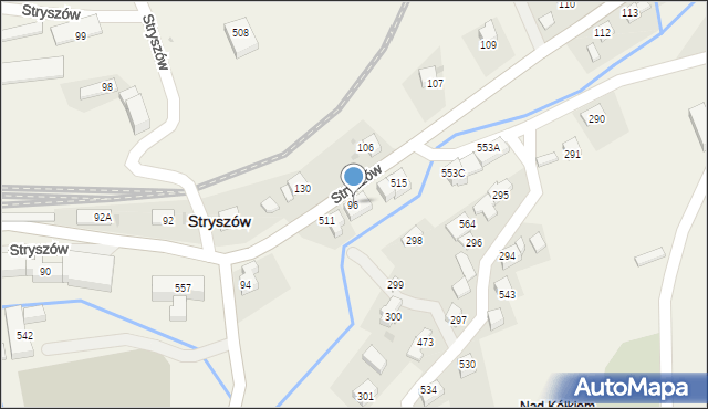 Stryszów, Stryszów, 96, mapa Stryszów