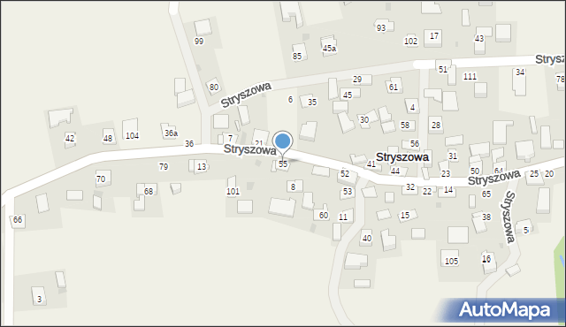 Stryszowa, Stryszowa, 55, mapa Stryszowa