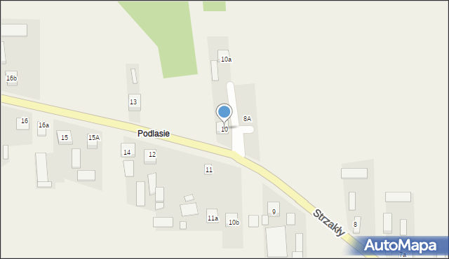Strzakły, Strzakły, 10, mapa Strzakły