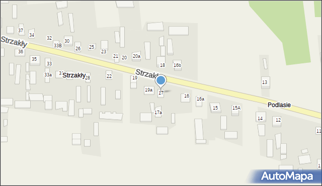 Strzakły, Strzakły, 17, mapa Strzakły