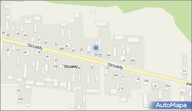Strzakły, Strzakły, 21, mapa Strzakły