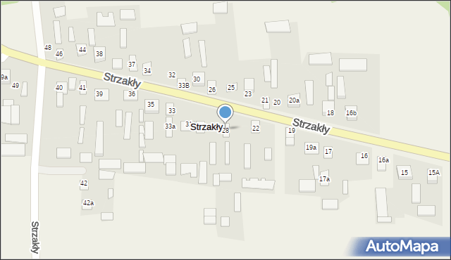 Strzakły, Strzakły, 28, mapa Strzakły