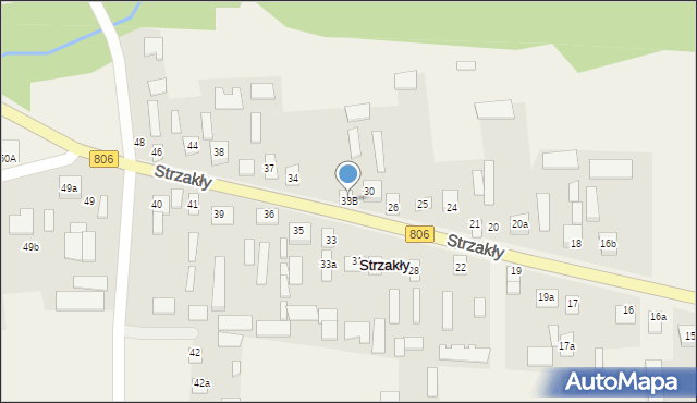 Strzakły, Strzakły, 33B, mapa Strzakły