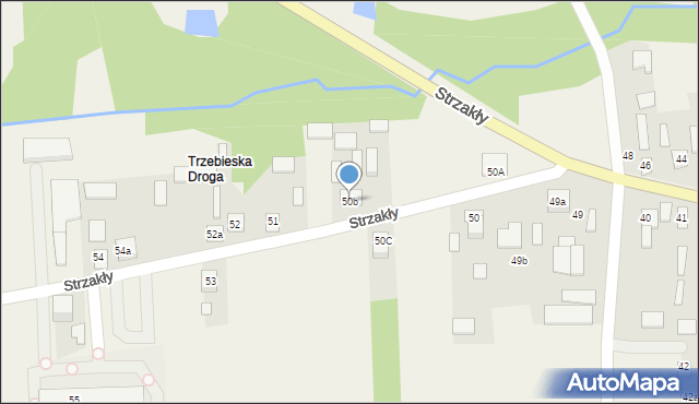 Strzakły, Strzakły, 50b, mapa Strzakły