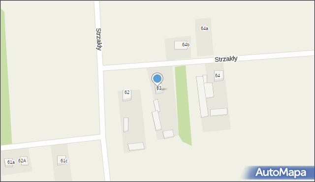 Strzakły, Strzakły, 63a, mapa Strzakły