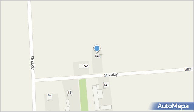 Strzakły, Strzakły, 64a, mapa Strzakły