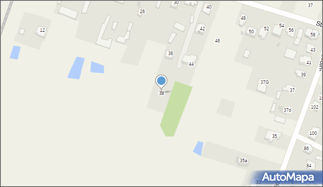 Strzała, Stawowa, 38, mapa Strzała