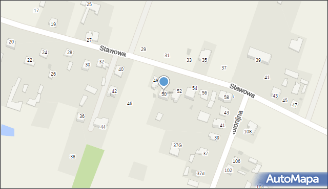 Strzała, Stawowa, 50, mapa Strzała