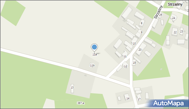 Strzaliny, Strzaliny, 11a, mapa Strzaliny