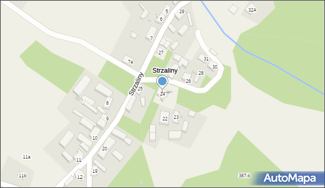 Strzaliny, Strzaliny, 24, mapa Strzaliny