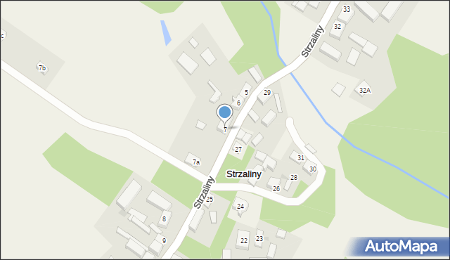 Strzaliny, Strzaliny, 7, mapa Strzaliny