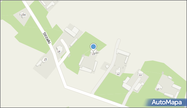 Strzałki, Strzałki, 13, mapa Strzałki