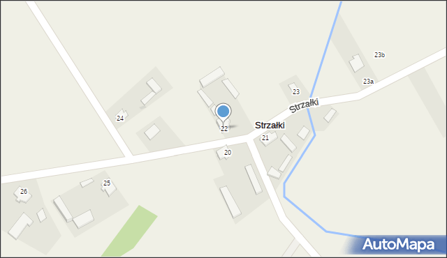 Strzałki, Strzałki, 22, mapa Strzałki
