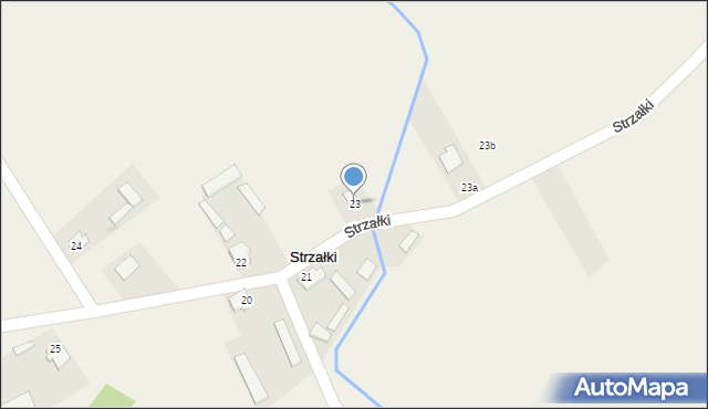 Strzałki, Strzałki, 23, mapa Strzałki